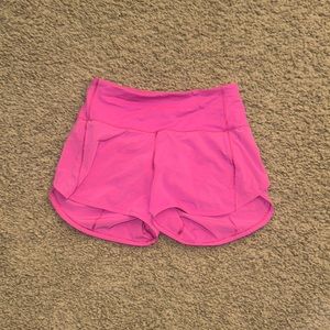 lululemon speed up high rise size 4 pink shorts